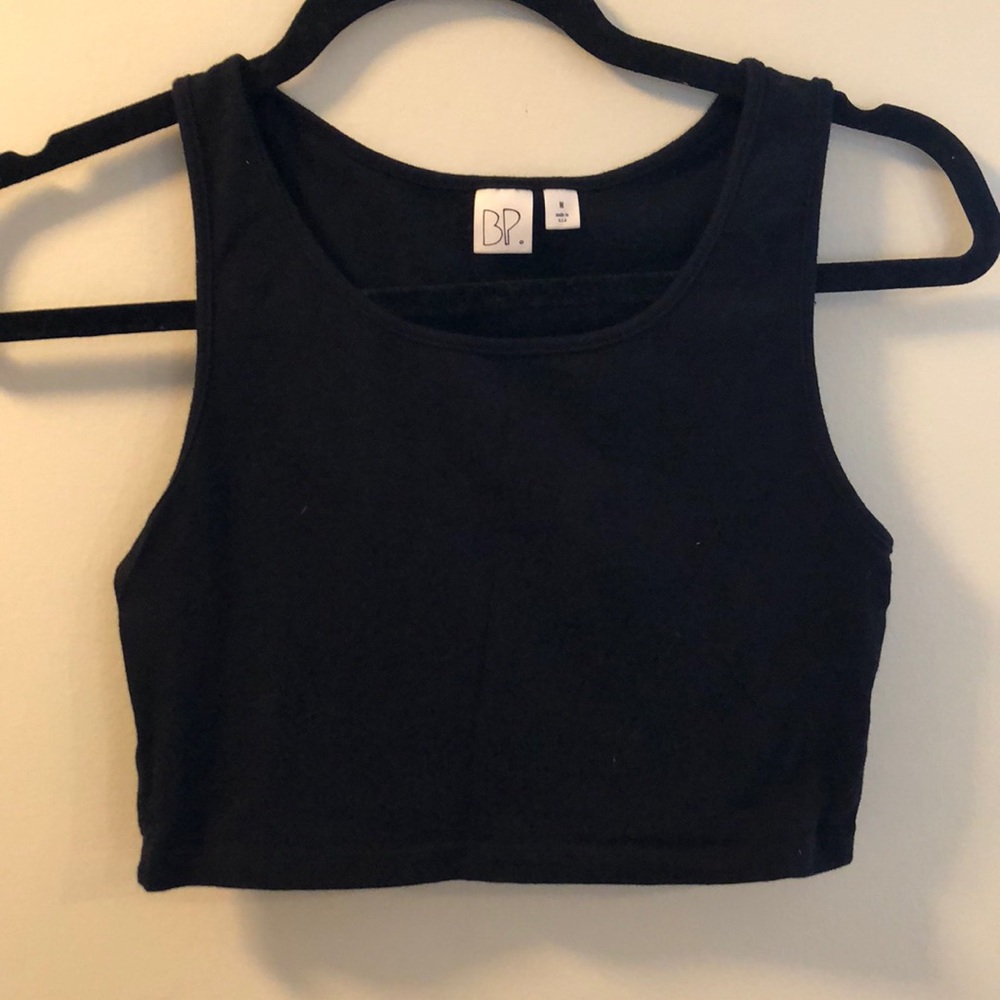 Plain black crop top from BP